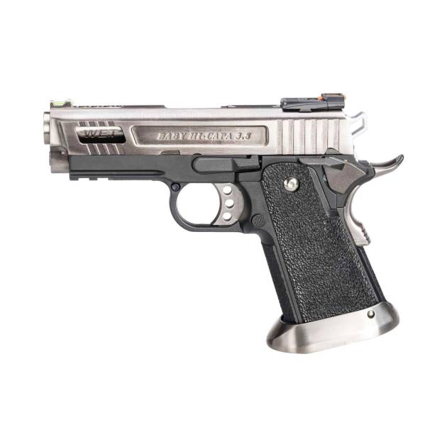 WE Hi-Capa 3.8" Velociraptor Silver GBB Airsoft Tabanca